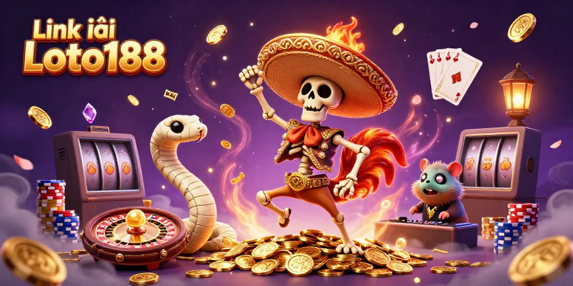 Engage with exciting gaming moments at Link vào Loto188 with vibrant casino characters and dynamic elements.