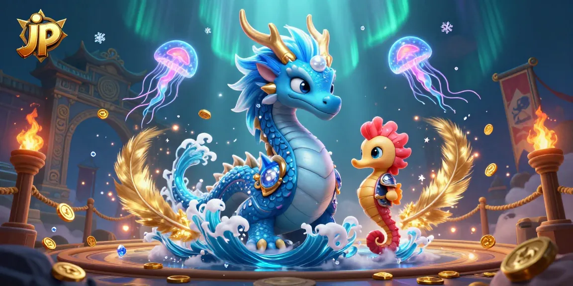 Engage in thrilling gameplay with jp, featuring an azure water dragon and a seahorse knight.
