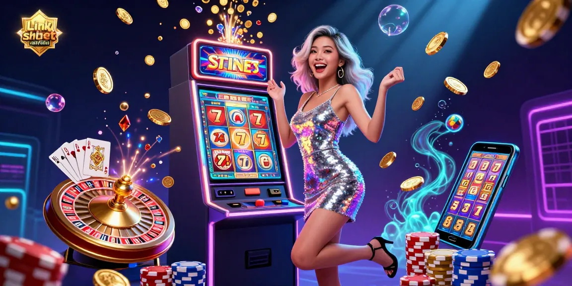 Experience thrilling wins with Link shbet mới nhất at a vibrant casino scene showcasing an exciting slot machine jackpot.