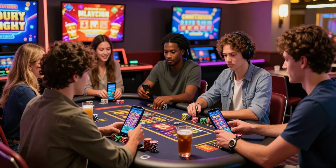 Players enjoying KO66 mobile casino games with excitement and engagement.