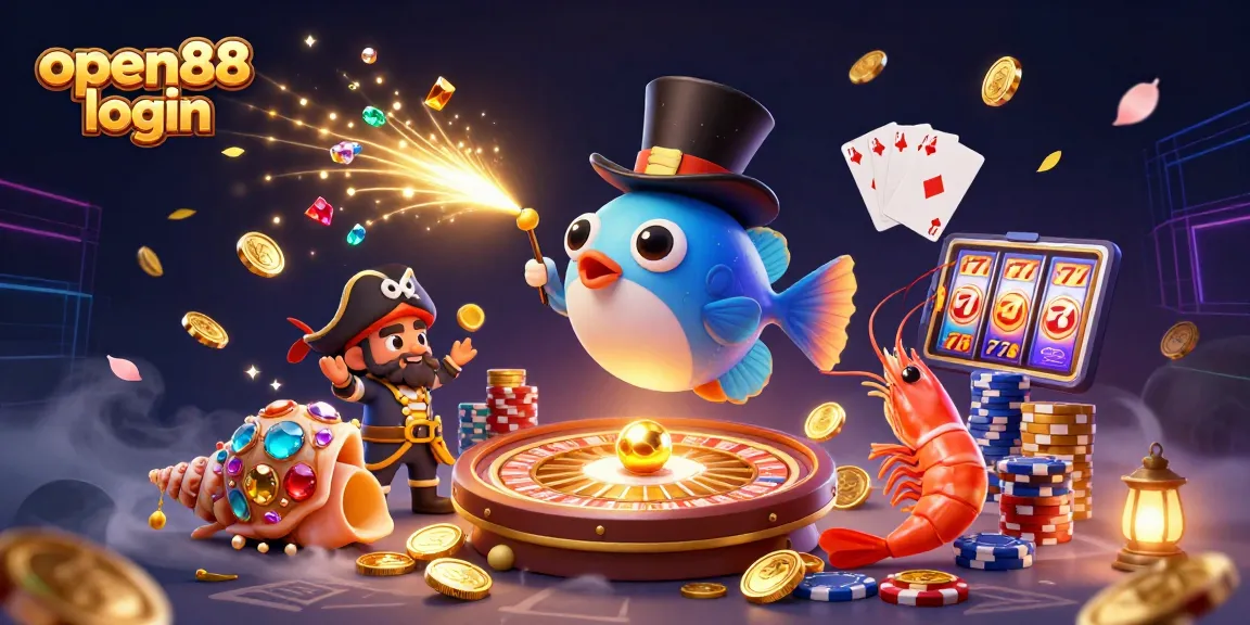 Join the excitement with open88 login as a deep-sea anglerfish and friends win treasures!