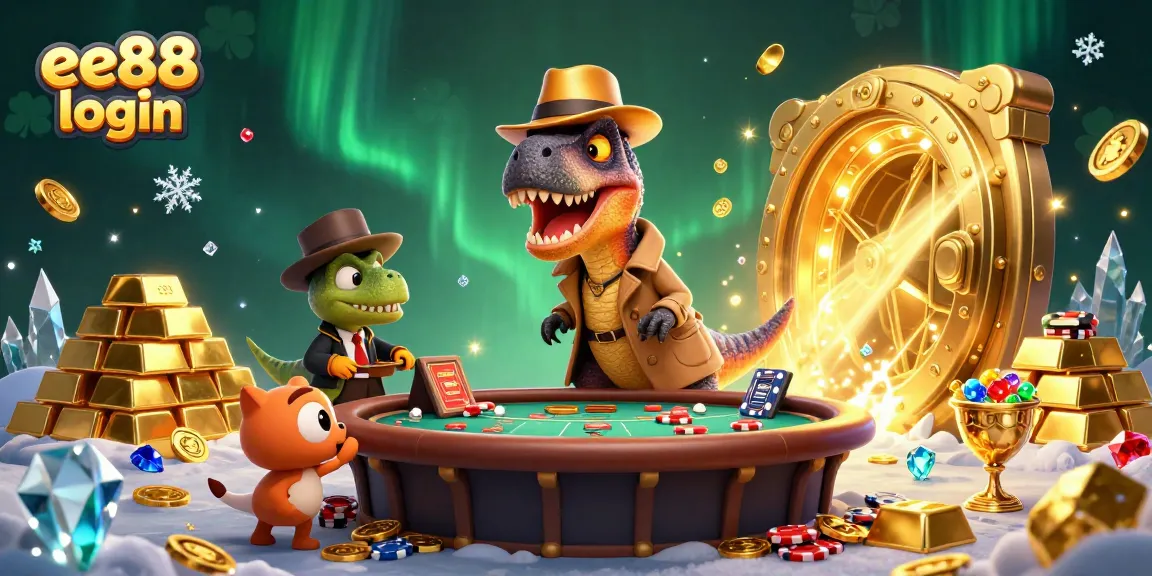 Engage with the exciting ee88 login experience at our casino, surrounded by curious characters and treasures.